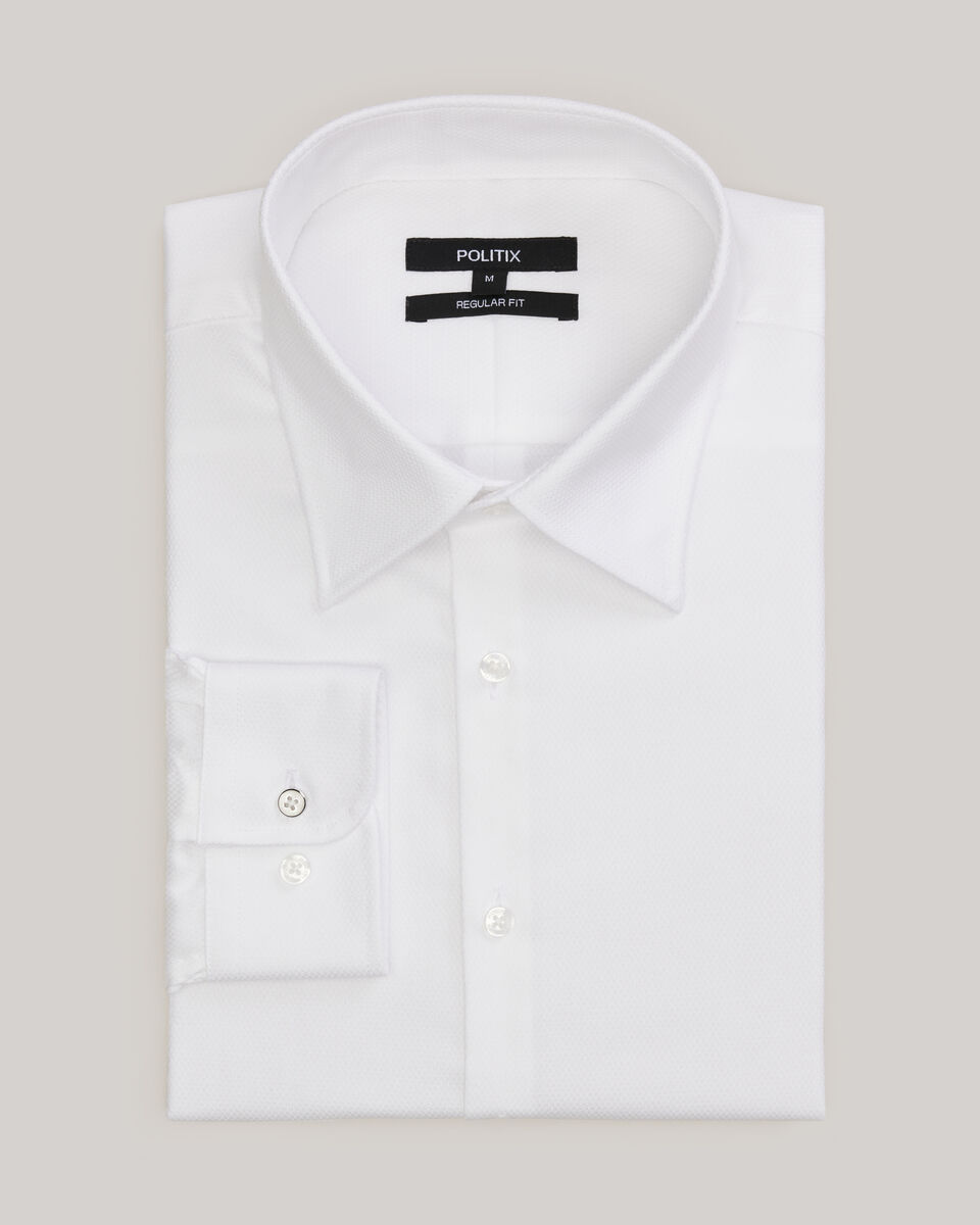 Regular Fit Business Shirt, White, hi-res